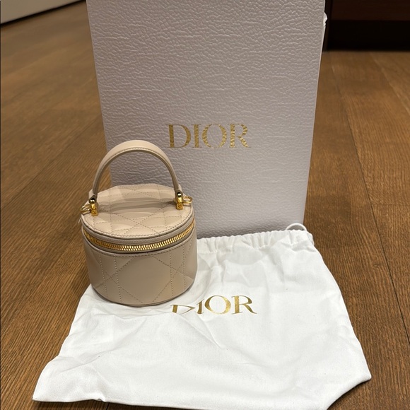 Dior Beige Leather Mini Bag - Picture 1 of 7